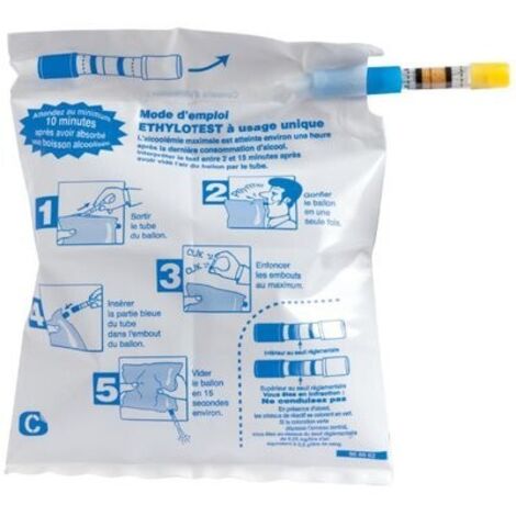 Éthylotest à usage unique sous sachet individuel - ESCULAPE SAS (1/2)