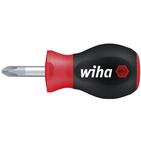 Wiha Tournevis SoftFinish® Phillips avec lame ronde courte PH1 x 25 mm (26968)
