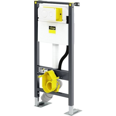 Viega – Bâti-support WC autoportant 112 cm – Cadre acier anticorrosion – Réglable 1120 à 1320 mm – Compatible cuvettes 180/230 mm