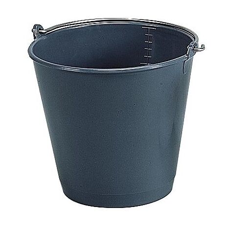 Seau gradué en plastique gris 14 litres - GILAC