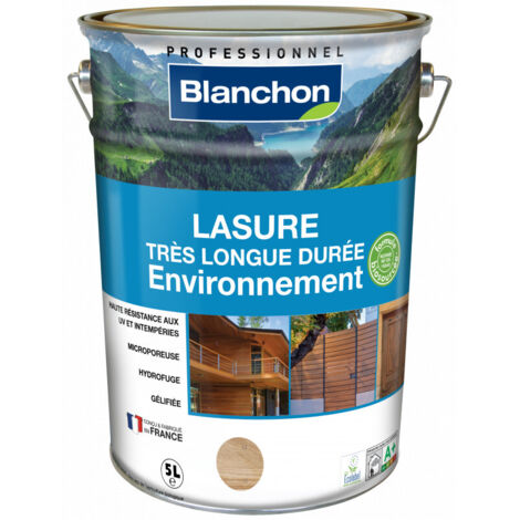 Blanchon – Lasure extérieure chêne foncé 5 L – Très longue durée – Formule biosourcée – Protection UV et climatique – Aspect satiné (1/5)