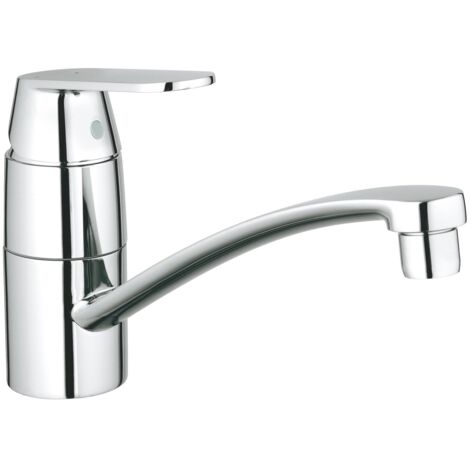 Grohe – Mitigeur de cuisine avec bec orientable 140° – Hauteur sous bec 14,2 cm – Finition chromée – Cartouche céramique 35 mm C3 (1/6)