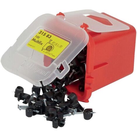 100 Attaches Multifix noires protégées ultraviolets pour câbles Ø7mm à Ø10mm LEGRAND 031584