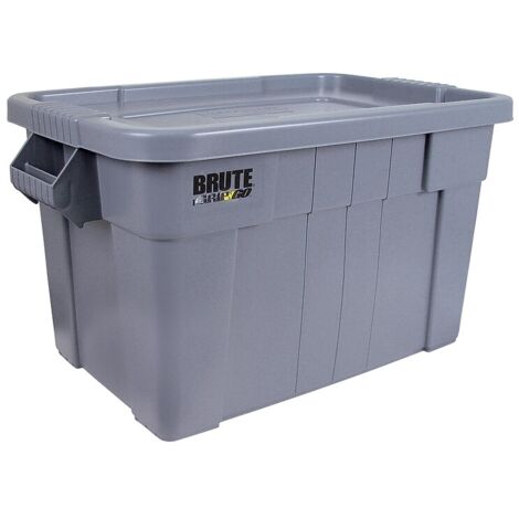 Caisse de transport Brute, polyéthylène, coloris gris, volume 53 litres - RUBBERMAID