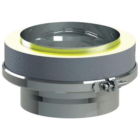 TEN – Raccord fumisterie simple/double ø 150-200 mm réduit 125M – Bride de sécurité pour poêles – Connexion fiable et sécurisée (1/2)