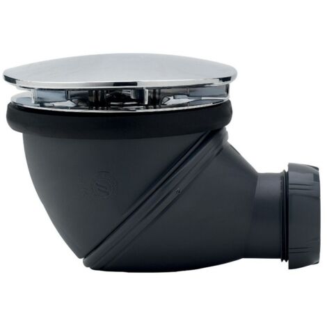 Wirquin Pro – Bonde de douche multiposition 90mm sortie orientable – Dôme chromé ABS – Débit 34,5 l/min – Installation facile pour receveurs standard