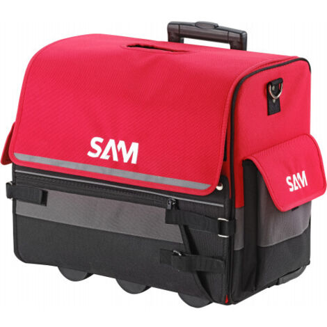Sam Outillage – Compartiment textile toolbox 1200D – Dimensions 49 x 52 x 32.5 cm – 1 tiroir pour rangement efficace – Pour chantiers humides