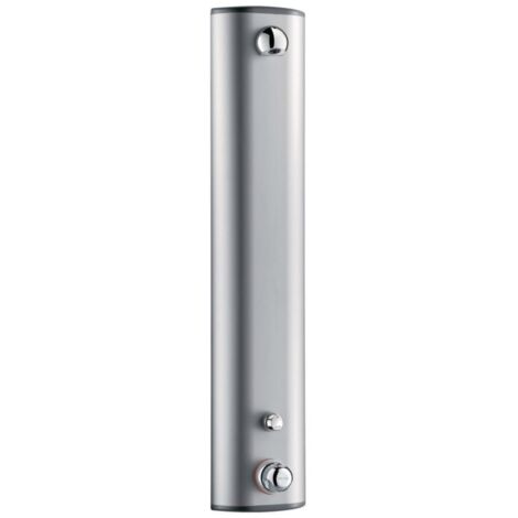 Delabie – Panneau de douche thermostatique temporisé à pomme fixe – Débit 6 L/min – Installation murale – Hauteur 1050 mm – Commande à poussoir