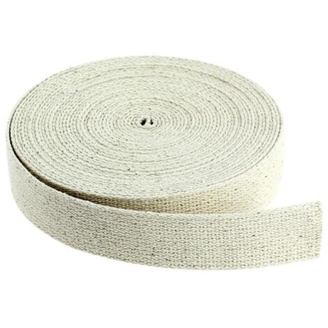 Sangles de manutention et déménagement, coton, coloris écru, largeur 35 mm, longueur 100 m - LECUYER