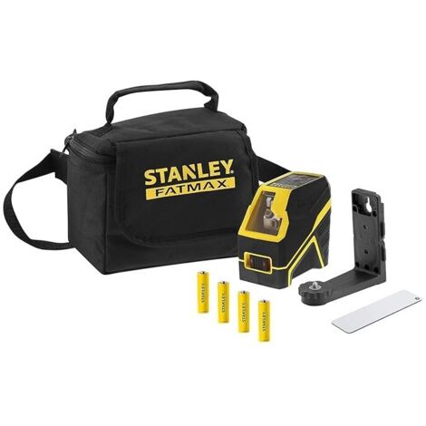Stanley – Niveau laser croix rouge avec portée 15-50m – Précision +/- 3mm – Détecteur intégré – Pour chantiers et traçage précis (1/5)