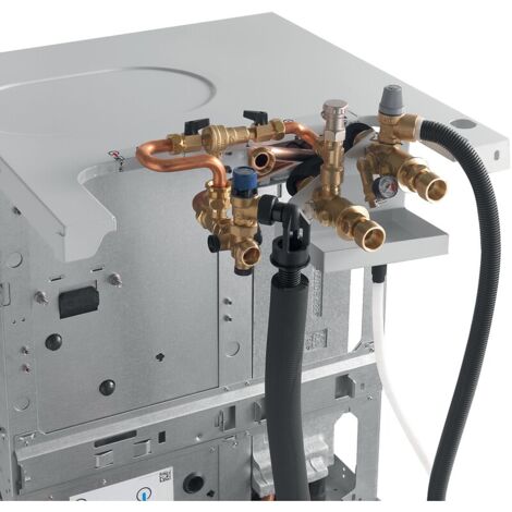 Saunier Duval – Kit de raccordement pour chauffe-eau électrique – Filetage plomberie – Groupe de sécurité sanitaire – Vannes d'isolement – Purgeur d'air