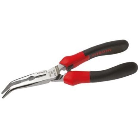 Facom – Pince à becs coudés 200 mm – Capacité de coupe 3,5 mm – Pour fils de cuivre et acier dur – Ergonomique et finition chromée