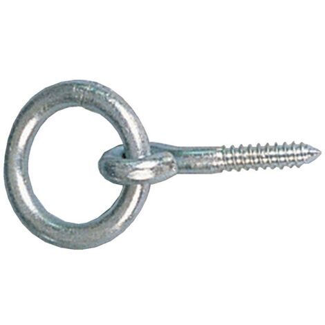 Monin – Boulon à anneau à vis bois diamètre fil 12 mm longueur tige 60 mm – Conçu pour applications robustes – Point d'attache solide