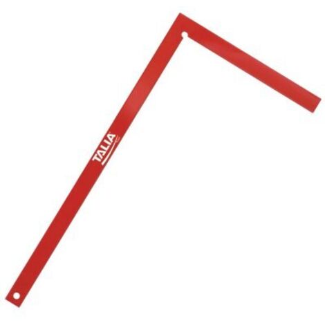 Taliaplast – Équerre de maçon acier 60 cm – Finition peinture époxy rouge – Angles vifs pour maçonnerie précise – Fabrication France (1/4)