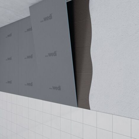 Panneau de construction étanche Wedi en polystyrène extrudé XPS 1250 x 600 mm - épaisseur 6 mm - Wedi
