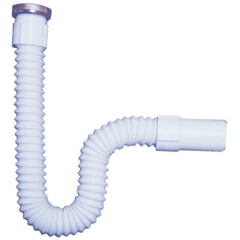 Regiplast – Siphon de lavabo extensible en PVC Ø40mm – Raccord mâle 40x49 – Longueur ajustable de 300 à 600mm – Solution pour plomberie