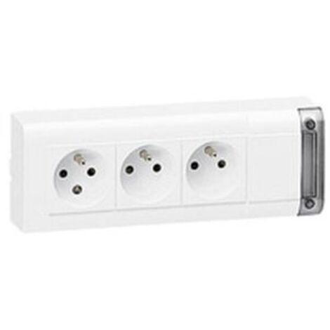 Legrand – Multiprise 3 prises 2P+T 208mm – Puissance 3500W 230V – Fixation murale ou mobile – Conforme normes NF C 15-100