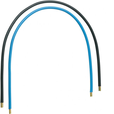 Hager – Jeu de 2 conducteurs 16 mm2 bleu et noir – Longueur 450 mm – 2 pôles pour installations électriques – Fil électrique haute performance