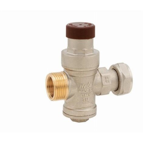 Itron – Réducteur de pression PRESSIBAR – Corps laiton compact – Pré-réglé à 3 bar – Raccord M 20x27 et Femelle 15x21 – Norme sanitaire ACS - PRESSIBAR-M20X2-F15X21 (1/3)