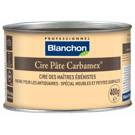 Blanchon – Cire pâte pour bois dur antic blond 400g – Rendement 50 m²/Kg – Protection contre l'humidité – Application précise et soignée