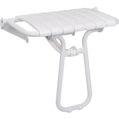 Pellet – Siège de douche escamotable grande taille – aluminium époxy – charge 150 kg – compatible PMR – pour espaces confinés (1/10)
