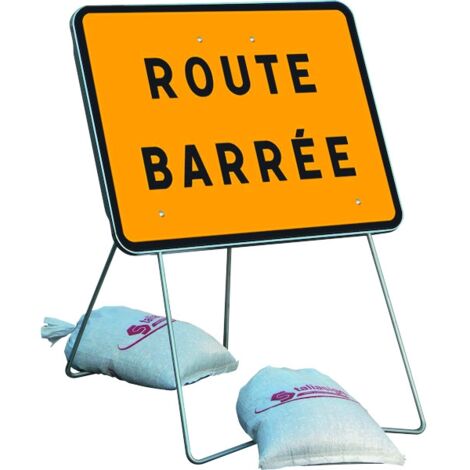 PANNEAU 800X600 ROUTE BARREE SUR PIED