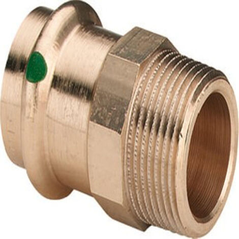 Raccord droit bronze à sertir mâle femelle 2211 - 1"1/2 - 35 mm - VIEGA (1/4)