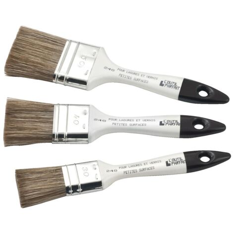 Lot de 3 pinceaux spécial lasure - L'outil parfait