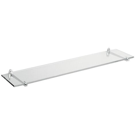 Delabie – Tablette de salle de bain en verre 120 x 600 mm – Bords à chants doucis – Finition élégante et sécurisée