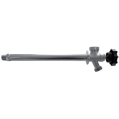 Watts – Robinet mural antigel 25cm – Mâle 1/2 Nez 3/4 – Purge automatique – Laiton nickelé pour installations extérieures