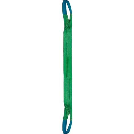 Elingue sangle textile plate 2 boucles restreintes 4 metres 3 tonnes Jaune EN 1492-2 - LEVAC