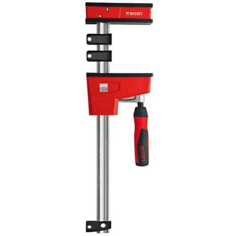 Bessey – Presse d'établi 1500mm – Puissance de serrage jusqu'à 7000N – Valet et coulisseau parallèles – Poignée bi-matière