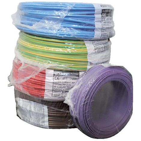 Fil souple HO5V-K 0.75 bleu en couronne de 100 mètres - ID CABLES