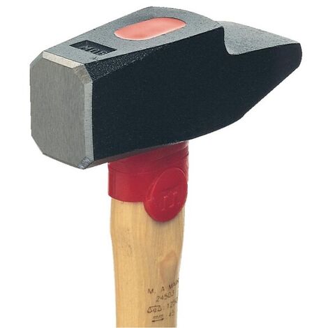 Mob Outillage – Marteau à main hickory 1500g – Longueur 350mm – Panne 50mm – Pour bois dur et teck – Peinture époxy durable