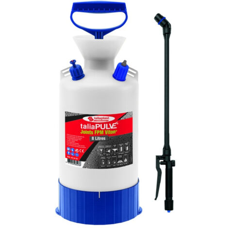 Taliaplast – Pulvérisateur TALIAPULVÉ 8 litres – Pression 3 bars – Tuyau tressé 1,20 m – Joints Viton – 403423 (1/7)