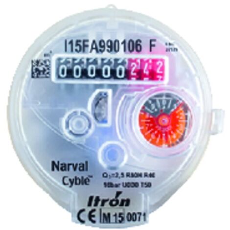 Itron – Compteur divisionnaire eau froide 3/4'' – Filetage plomberie – Débit maxi 3,0m³/h – Totalisateur orientable 360° – 6UKB15Y110BR50LCBXNFR