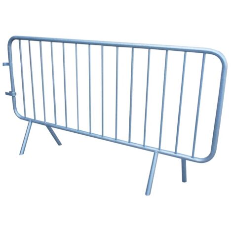 Barrière de police acier galva 14 barreaux, encadrement tubes Ø 35mm barreaux 16mm longueur 2m lot de 10 pièces - VISO