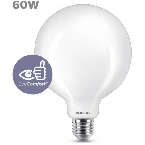 Lampe LED classic globe G120 filament E27 7 W 806 lm 2700°K dépoli - Philips (1/5)