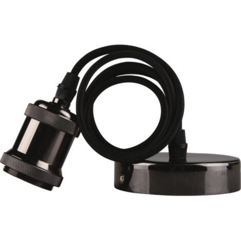 Suspension décorative Calla E27 noir/chrome - Kosnic (1/5)
