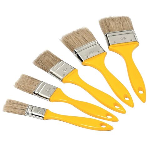 Lot De 5 Pinceaux Plats SAVY – 20 à 50 Mm – Tous Types Peinture – Neuf