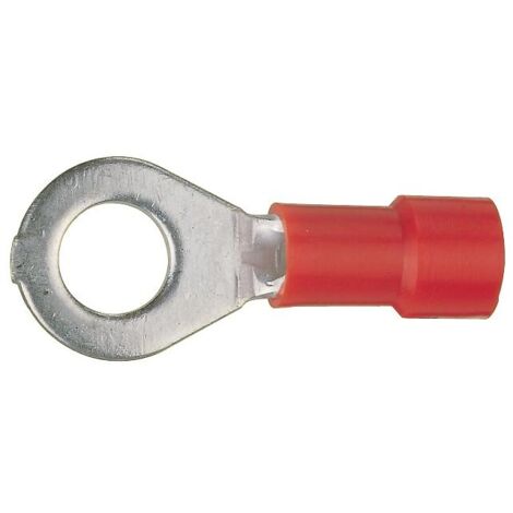 Cosses anneau à sertir pré-isolées PVC - Jaune - M5 - 4 - 6 - 100
