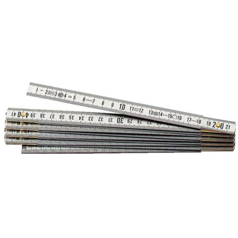 Mètre aluminium gravure profonde - 1m x 5branches - WILMART