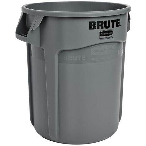 Collecteur BRUTE® Alimentaire, polyéthylène gris de 75,7 l avec conduits d’aération - RUBBERMAID (1/5)
