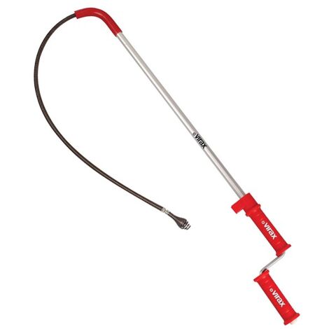 Virax – Déboucheur de canalisation manuel à câble 85 cm – Tête articulée en vrille – Double spire acier – 290510