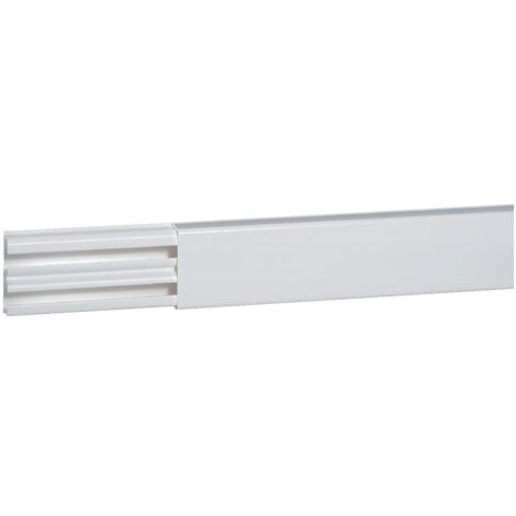 Legrand – Moulure DLPlus 40x12,5 mm 2 compartiments longueur 2,10 m blanc – Dispositif de maintien de câbles intégré – Pour montage d'appareillage