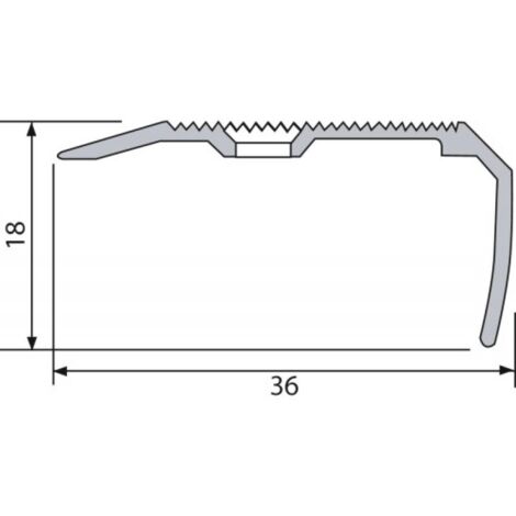 3M – Nez de marche en aluminium anodisé 6V à visser – Surface striée pour adhérence – Installation facile sur surfaces variées – Usage tertiaire (1/6)