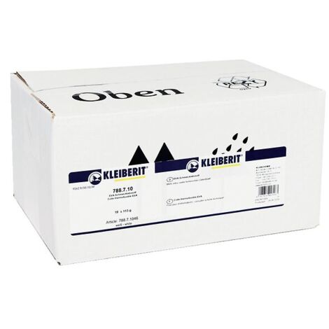 Colle thermofusible neutre pour plaqueuses de chants manuelles à faible vitesse d'avance carton de 18 pains de 113 g - KLEIBERIT