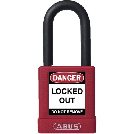 Cadenas de consignation 40 mm isolé à anse acier de 38 mm rouge - ABUS