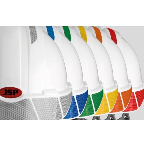 JSP – Lot de 10 stickers réflectifs CR2 pour casque EVOLite – Réflectivité 60% – Application facile – Norme EN12899-1