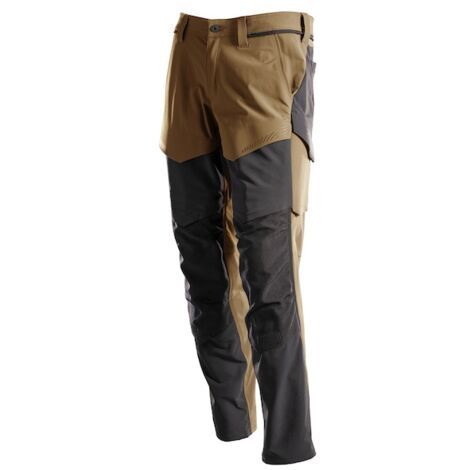 Pantalon avec poches genouillères MASCOT Ultimate - Brun/noir - Taille 52 - Entrejambe 82 - 22379-311-5409-82C58